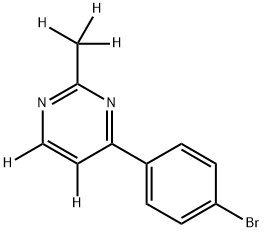 4-(4-bromophenyl)-2-(methyl-d3)pyrimidine-5,6-d2 结构式