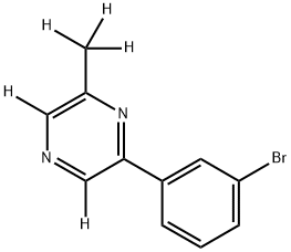 2-(3-bromophenyl)-6-(methyl-d3)pyrazine-3,5-d2 结构式