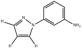 3-(1H-pyrazol-1-yl-d3)aniline 结构式