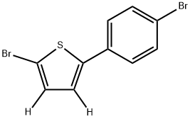 2-bromo-5-(4-bromophenyl)thiophene-3,4-d2 结构式