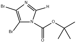 tert-butyl 4,5-dibromo-1H-imidazole-1-carboxylate-2-d 结构式