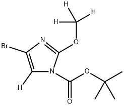 tert-butyl 4-bromo-2-(methoxy-d3)-1H-imidazole-1-carboxylate-5-d 结构式