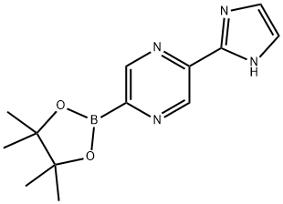 2-(1H-imidazol-2-yl)-5-(4,4,5,5-tetramethyl-1,3,2-dioxaborolan-2-yl)pyrazine 结构式