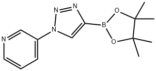 3-(4-(4,4,5,5-tetramethyl-1,3,2-dioxaborolan-2-yl)-1H-1,2,3-triazol-1-yl)pyridine 结构式