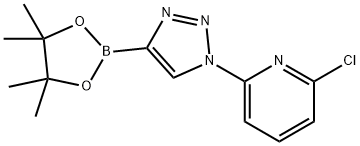 2-chloro-6-(4-(4,4,5,5-tetramethyl-1,3,2-dioxaborolan-2-yl)-1H-1,2,3-triazol-1-yl)pyridine 结构式