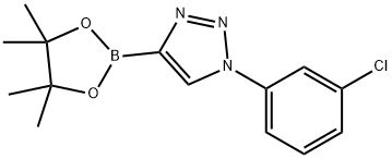 1-(3-chlorophenyl)-4-(4,4,5,5-tetramethyl-1,3,2-dioxaborolan-2-yl)-1H-1,2,3-triazole 结构式