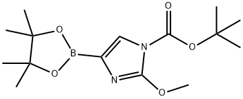 tert-butyl 2-methoxy-4-(4,4,5,5-tetramethyl-1,3,2-dioxaborolan-2-yl)-1H-imidazole-1-carboxylate 结构式