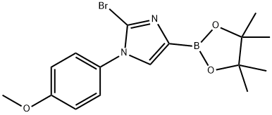 2-bromo-1-(4-methoxyphenyl)-4-(4,4,5,5-tetramethyl-1,3,2-dioxaborolan-2-yl)-1H-imidazole 结构式