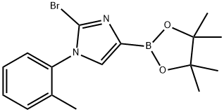 2-bromo-4-(4,4,5,5-tetramethyl-1,3,2-dioxaborolan-2-yl)-1-(o-tolyl)-1H-imidazole 结构式