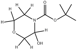 tert-butyl 3-hydroxymorpholine-4-carboxylate-2,2,3,5,5,6,6-d7 结构式
