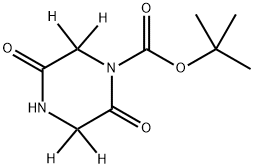 tert-butyl 2,5-dioxopiperazine-1-carboxylate-3,3,6,6-d4 结构式