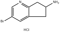 3-溴-6,7-二氢-5H-环戊二烯并[B]吡啶-6-胺二盐酸盐 结构式