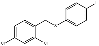 Benzene, 2,4-dichloro-1-[[(4-fluorophenyl)thio]methyl]- 结构式
