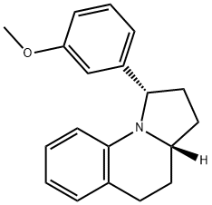 (1S,3aS)-1-(3-methoxyphenyl)-1,2,3,3a,4,5-hexahydropyrrolo[1,2-a]quinoline 结构式