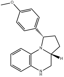(1S,3aR)-1-(4-methoxyphenyl)-1,2,3,3a,4,5-hexahydropyrrolo[1,2-a]quinoxaline 结构式