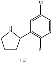 2-(5-CHLORO-2-FLUOROPHENYL)PYRROLIDINE HYDROCHLORIDE 结构式