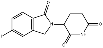 3-(5-碘-1-氧代异吲哚啉-2-基)哌啶-2,6-二酮 结构式