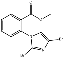 methyl 2-(2,4-dibromo-1H-imidazol-1-yl)benzoate 结构式