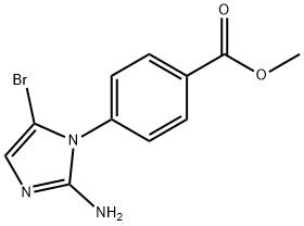 methyl 4-(2-amino-5-bromo-1H-imidazol-1-yl)benzoate 结构式