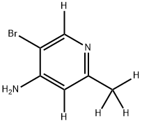 5-bromo-2-(methyl-d3)pyridin-3,6-d2-4-amine 结构式