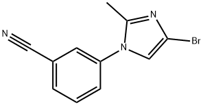 3-(4-bromo-2-methyl-1H-imidazol-1-yl)benzonitrile 结构式