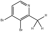 3,4-dibromo-2-(methyl-d3)pyridine 结构式