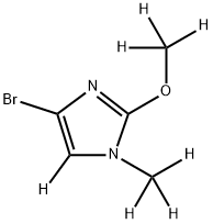 4-bromo-2-(methoxy-d3)-1-(methyl-d3)-1H-imidazole-5-d 结构式