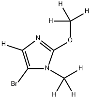 5-bromo-2-(methoxy-d3)-1-(methyl-d3)-1H-imidazole-4-d 结构式