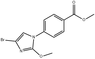 methyl 4-(4-bromo-2-methoxy-1H-imidazol-1-yl)benzoate 结构式