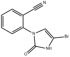 2-(4-bromo-2-oxo-2,3-dihydro-1H-imidazol-1-yl)benzonitrile 结构式