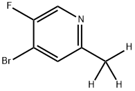 4-bromo-5-fluoro-2-(methyl-d3)pyridine 结构式