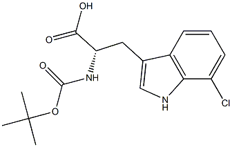 BOC-7-氯-L-色氨酸 结构式