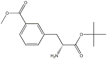 (R)-3-(2-Amino-2-tert-butoxycarbonyl-ethyl)-benzoic acid methyl ester 结构式