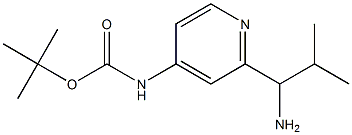 2-(1-Amino-2-methyl-propyl)-pyridin-4-yl-carbamic acid tert-butyl ester 结构式