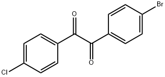 1-(4-溴苯基)-2-(4-氯苯基)乙烷-1,2-二酮 结构式