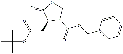 4-Oxazolidineacetic acid, 5-oxo-3-[(phenylmethoxy)carbonyl]-, 1,1-dimethylethyl ester, (4S)- 结构式