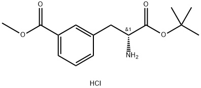 (R)-3-(2-Amino-2-tert-butoxycarbonyl-ethyl)-benzoic acid methyl ester hydrochloride 结构式