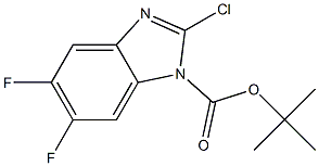 1H-Benzimidazole-1-carboxylic acid, 2-chloro-5,6-difluoro-, 1,1-dimethylethyl ester 结构式