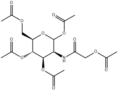N-羟乙酰基-D-甘露糖胺五乙酸酯 结构式