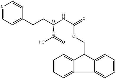 (2S)-2-({[(9H-fluoren-9-yl)methoxy]carbonyl}amino)-4-(pyridin-4-yl)butanoic acid 结构式