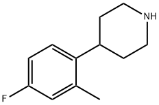 4-(4-氟-2-甲基苯基)哌啶 结构式