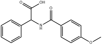 2-[(4-methoxyphenyl)formamido]-2-phenylacetic acid 结构式