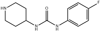 3-(4-氟苯基)-1-(哌啶-4-基)脲 结构式