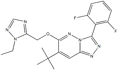 7-(tert-butyl)-3-(2,6-difluorophenyl)-6-((1-ethyl-1H-1,2,4-triazol-5-yl)methoxy)-[1,2,4]triazolo[4,3-b]pyridazine 结构式