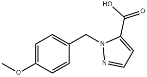 1-(4-METHOXYBENZYL)-1H-PYRAZOLE-5-CARBOXYLIC ACID 结构式