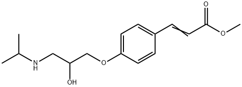 2-Propenoic acid, 3-[4-[2-hydroxy-3-[(1-methylethyl)amino]propoxy]phenyl]-, methyl ester 结构式