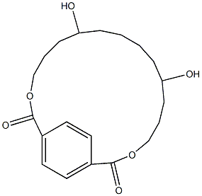 1.4-双-〔4(4-羟基丁氧基羰基)-苯甲氧基〕-丁烷 结构式