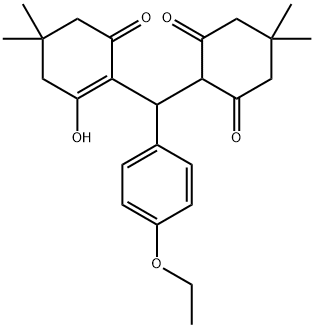 2-[(4-ethoxyphenyl)(2-hydroxy-4,4-dimethyl-6-oxo-1-cyclohexen-1-yl)methyl]-5,5-dimethyl-1,3-cyclohexanedione 结构式