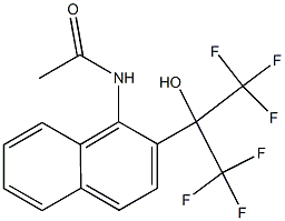 N-(2-(1,1,1,3,3,3-HEXAFLUORO-2-HYDROXYPROPAN-2-YL)NAPHTHALEN-1-YL)ACETAMIDE 结构式