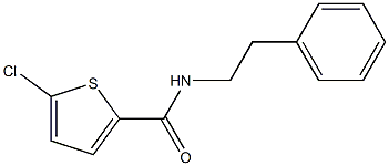 5-chloro-N-(2-phenylethyl)thiophene-2-carboxamide 结构式